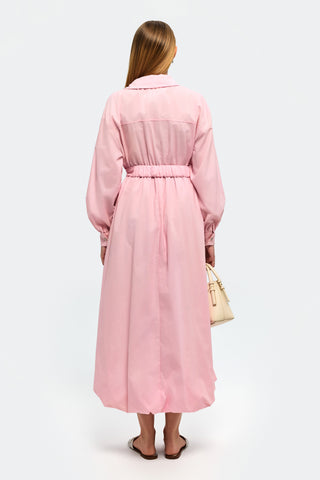 FERMUARLI POPLİN ELBİSE
