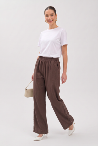 Tencel Kadın Pantolon - Kahve (1)