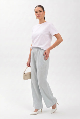 Tencel Kadın Pantolon - Mavi (1)