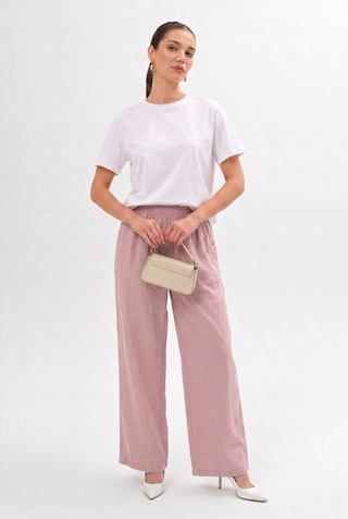 Tencel Kadın Pantolon - Pudra (1)